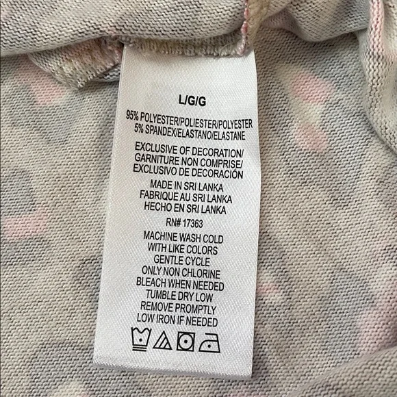 NWT Cuddl Duds Tan, Brown & Pink Leopard Print Lounge Top - Picture 7 of 7